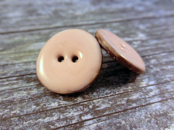 Keramik Kokos Knopf Ohrstecker rosa